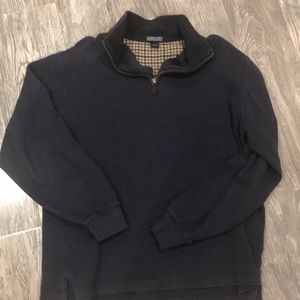 Lands End men’s blue zip sweater